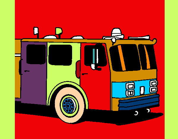 Dibujo Camión de bomberos pintado por myrthiago
