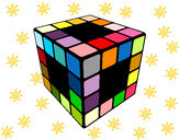 Dibujo Cubo de Rubik pintado por luludp
