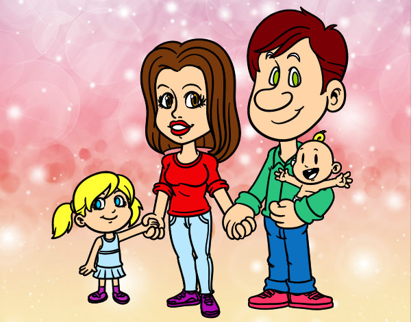 Dibujo Familia feliz pintado por clara21148