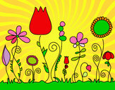 Dibujo Flores del bosque pintado por HUERTAS