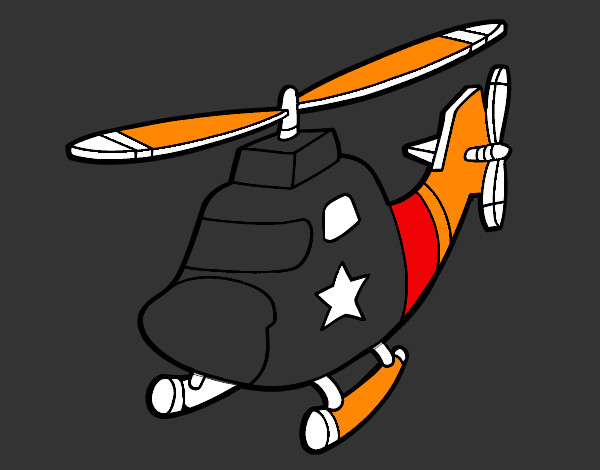 Dibujo Helicóptero con una estrella pintado por MACA123