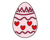Dibujo Huevo con corazones pintado por maricielo9