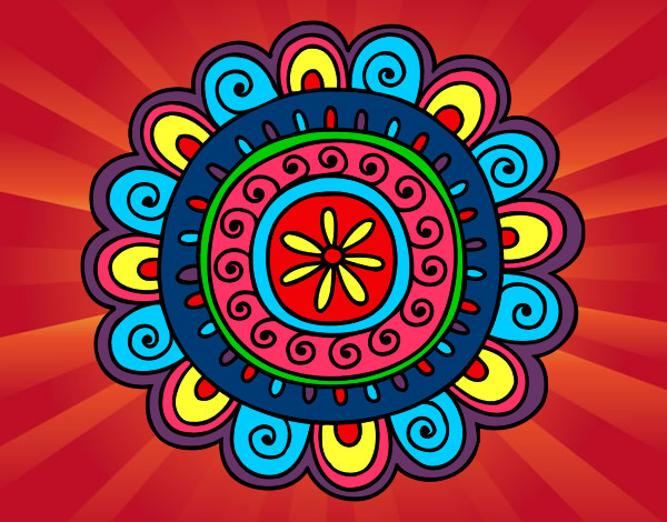 Dibujo Mandala alegre pintado por Vicpec