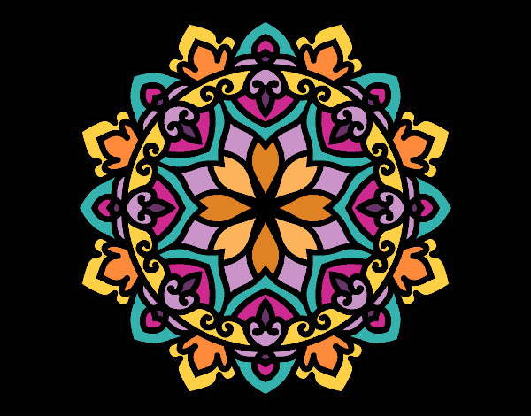 Dibujo Mandala celta pintado por blanca