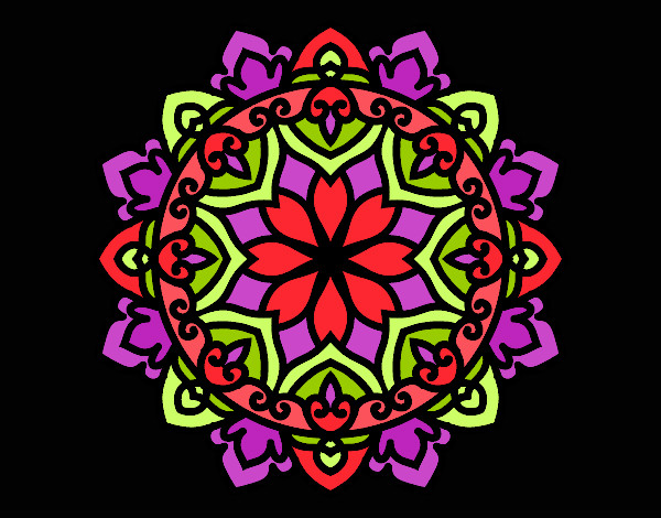 Dibujo Mandala celta pintado por blanca