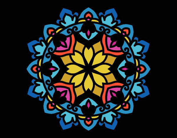 Dibujo Mandala celta pintado por blanca