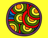 Dibujo Mandala circular pintado por melianacar