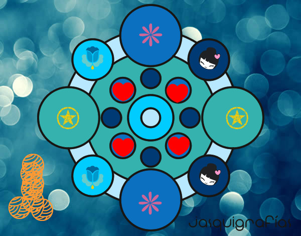 Dibujo Mandala con redondas pintado por Darkziom