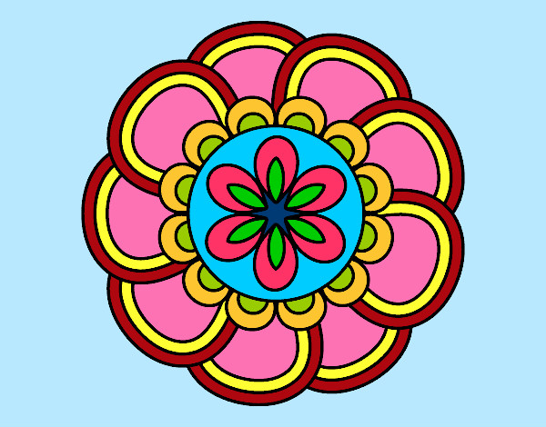 Dibujo Mandala de pétalos pintado por vanessa03