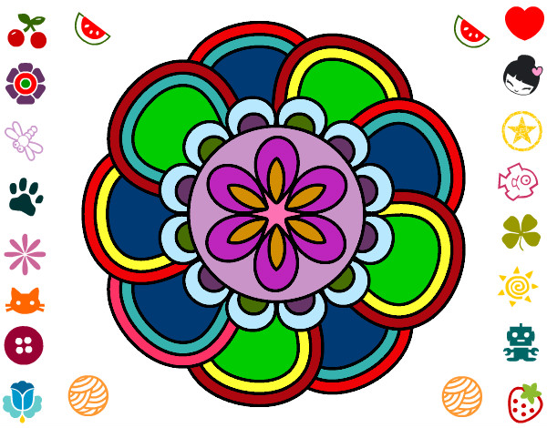 Dibujo Mandala de pétalos pintado por melodichug