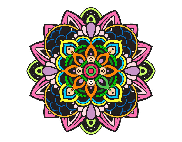Dibujo Mandala decorativa pintado por estelitadd