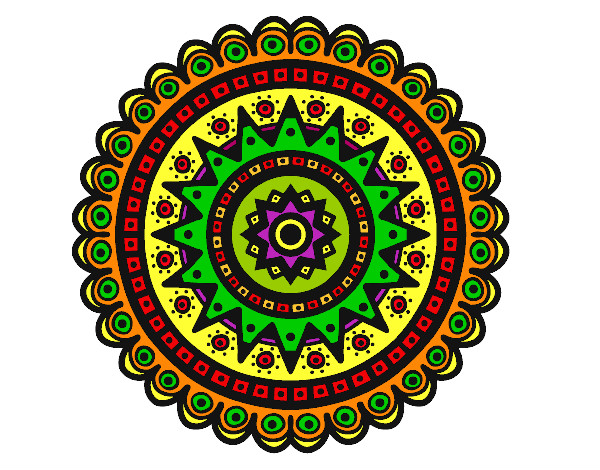 Dibujo Mandala étnica pintado por AVEJ
