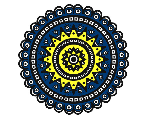 Dibujo Mandala étnica pintado por spaida