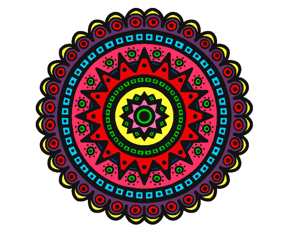 Dibujo Mandala étnica pintado por Vicpec
