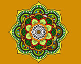 Dibujo Mandala flor oriental pintado por AVEJ