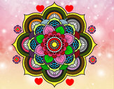 Dibujo Mandala flor oriental pintado por xanatl