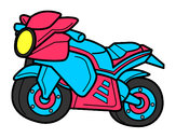 Dibujo Moto deportiva pintado por davila