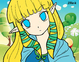 Dibujo Princesa Zelda pintado por mimami