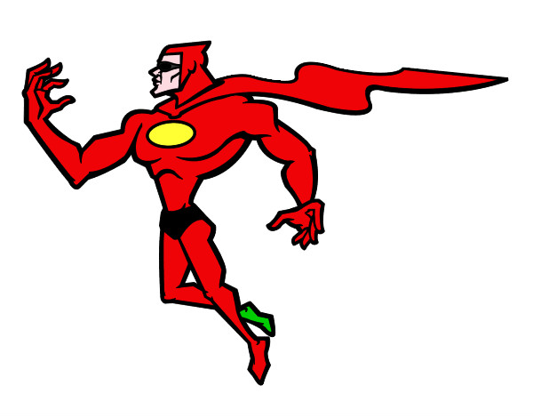 Dibujo Superhéroe poderoso pintado por oliber