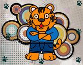 Dibujo Tigre vestido pintado por tigra 