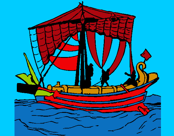 Dibujo Barco romano pintado por oscarcp