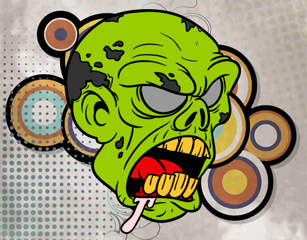 Dibujo Cabeza de zombi pintado por juan2001