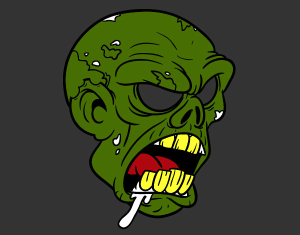 Dibujo Cabeza de zombi pintado por martina50