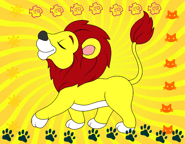 Dibujo Cachorro de león pintado por divan