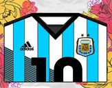 Dibujo Camiseta del mundial de fútbol 2014 de Argentina pintado por eryu