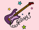 Dibujo Guitarra y estrellas pintado por Dapnhe