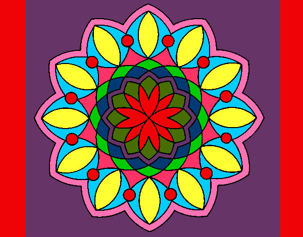 Dibujo Mandala 3 pintado por Vicpec