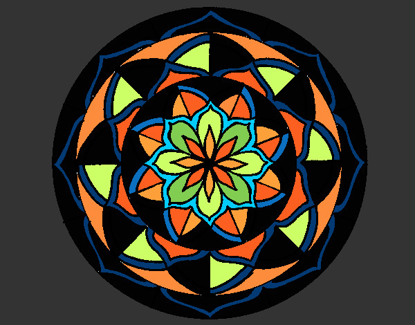 Dibujo Mandala 6 pintado por blanca