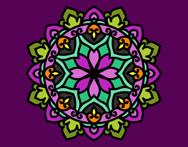 Dibujo Mandala celta pintado por blanca