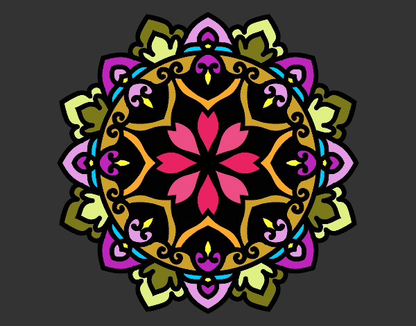 Dibujo Mandala celta pintado por blanca