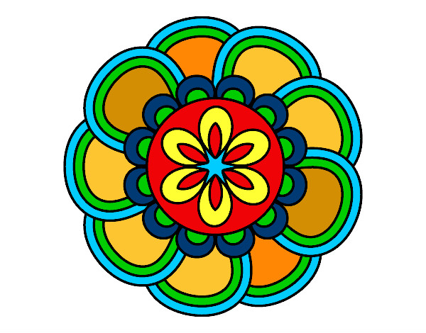 Dibujo Mandala de pétalos pintado por lizu
