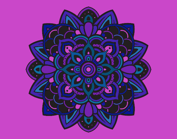 Dibujo Mandala decorativa pintado por amitai