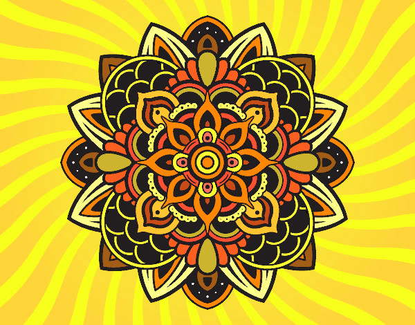 Dibujo Mandala decorativa pintado por lizu