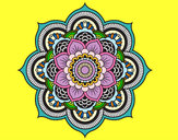 Dibujo Mandala flor oriental pintado por velalu