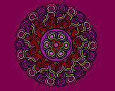 Dibujo Mandala trenzada pintado por amitai