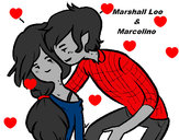 Dibujo Marshall Lee y Marceline pintado por tamisonica