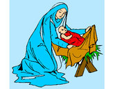 Dibujo Nacimiento del niño Jesús pintado por melodichug
