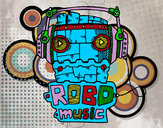 Dibujo Robot music pintado por chewacca