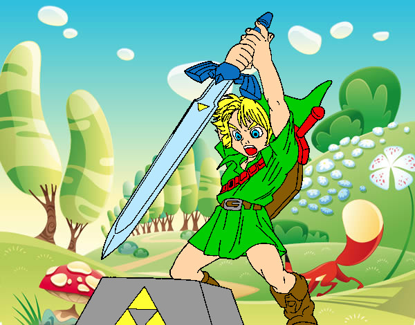 Dibujo Zelda pintado por tamisonica