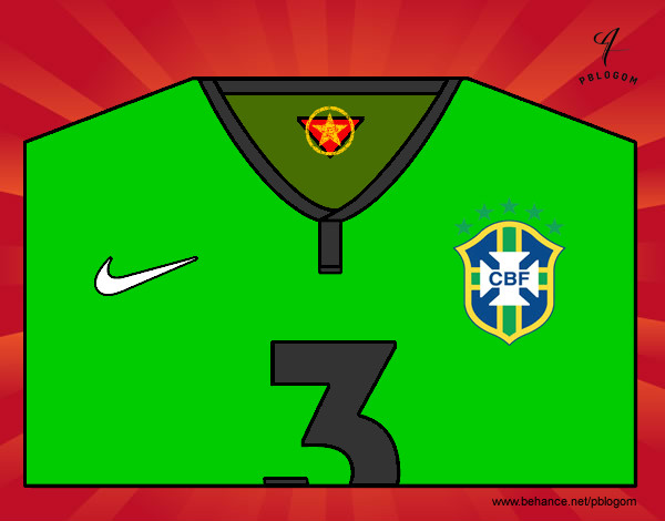 Dibujo Camiseta del mundial de fútbol 2014 de Brasil pintado por azmanuel