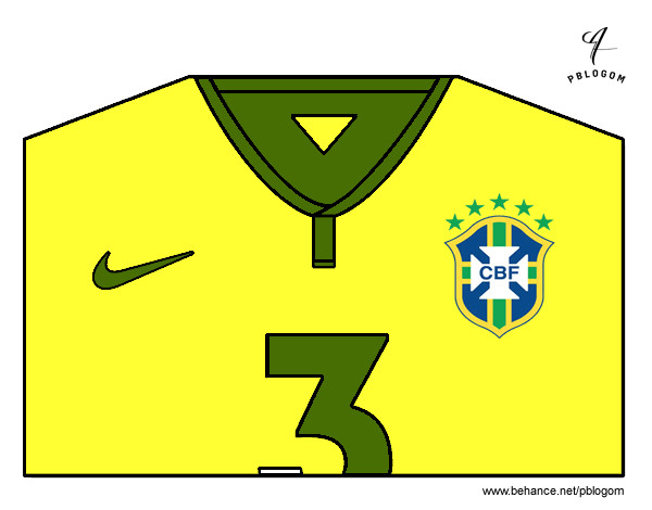 Dibujo Camiseta del mundial de fútbol 2014 de Brasil pintado por rayoMcquen