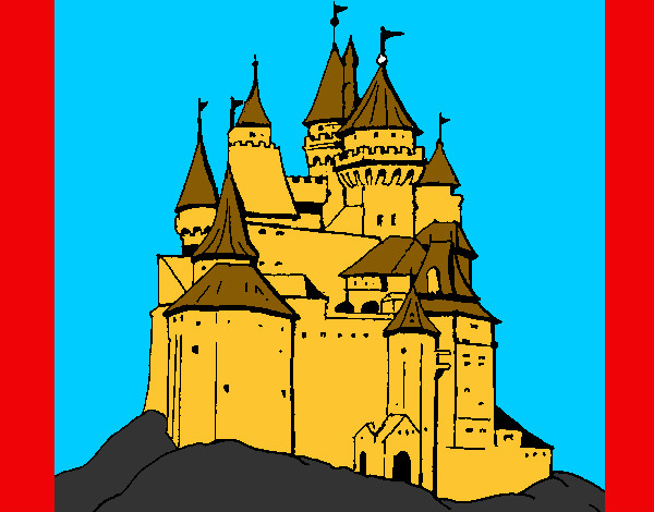 Dibujo Castillo medieval pintado por gaeloto