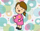 Dibujo Chica embarazada pintado por maite57