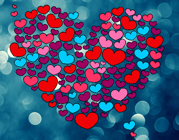 Dibujo Corazón de corazones pintado por adri23jjat