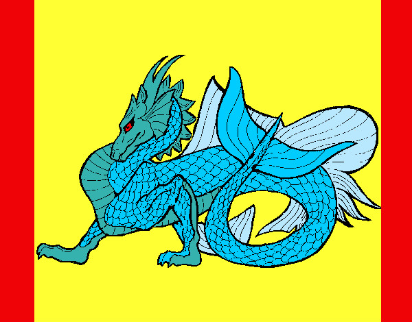 Dibujo Dragón de mar pintado por gaeloto