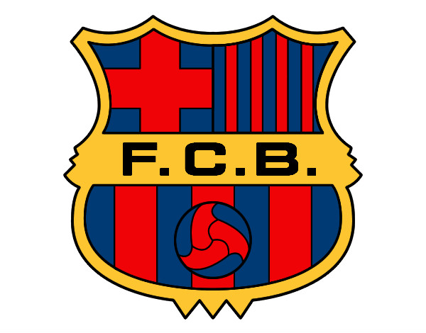 Dibujo Escudo del F.C. Barcelona pintado por sanwuchin